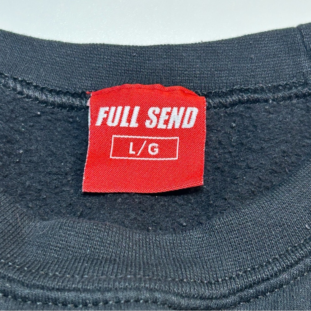 Full Send Nelk Boys Classics Black Embroidered Logo Crewneck Sweatshirt Size L - Picture 3 of 6